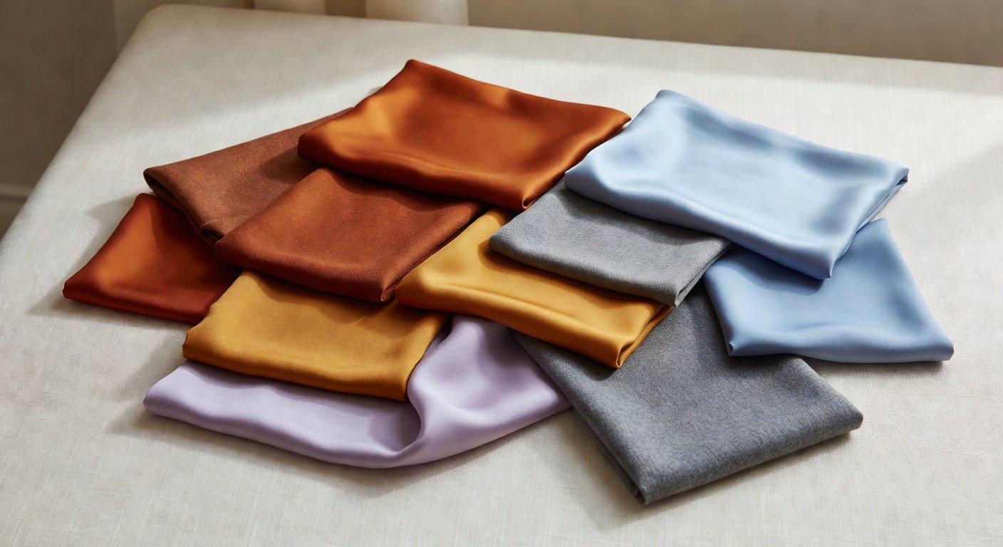 Colour draping — fabric swatches against skin in natural light