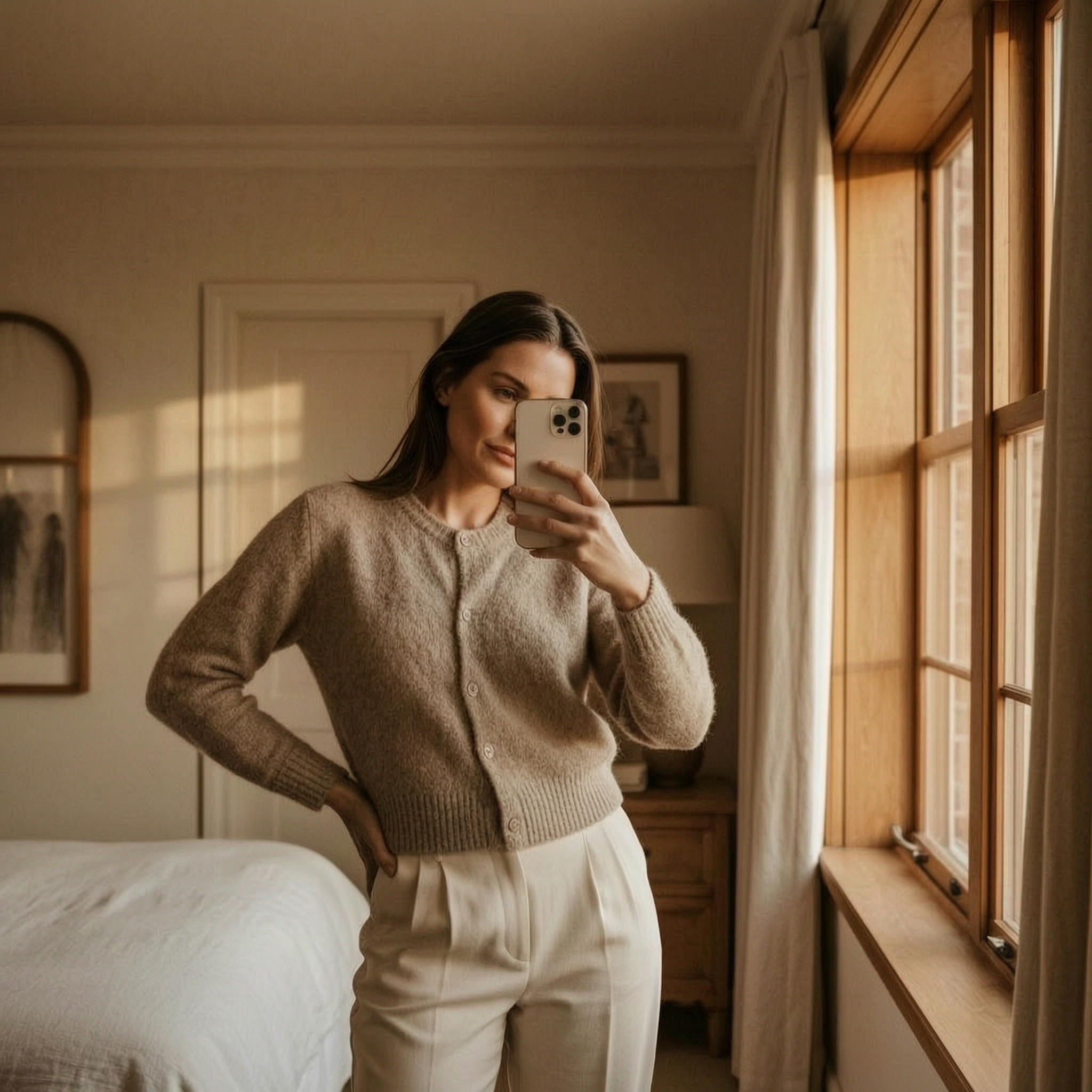 Taking a photo at home — your image stays on your device