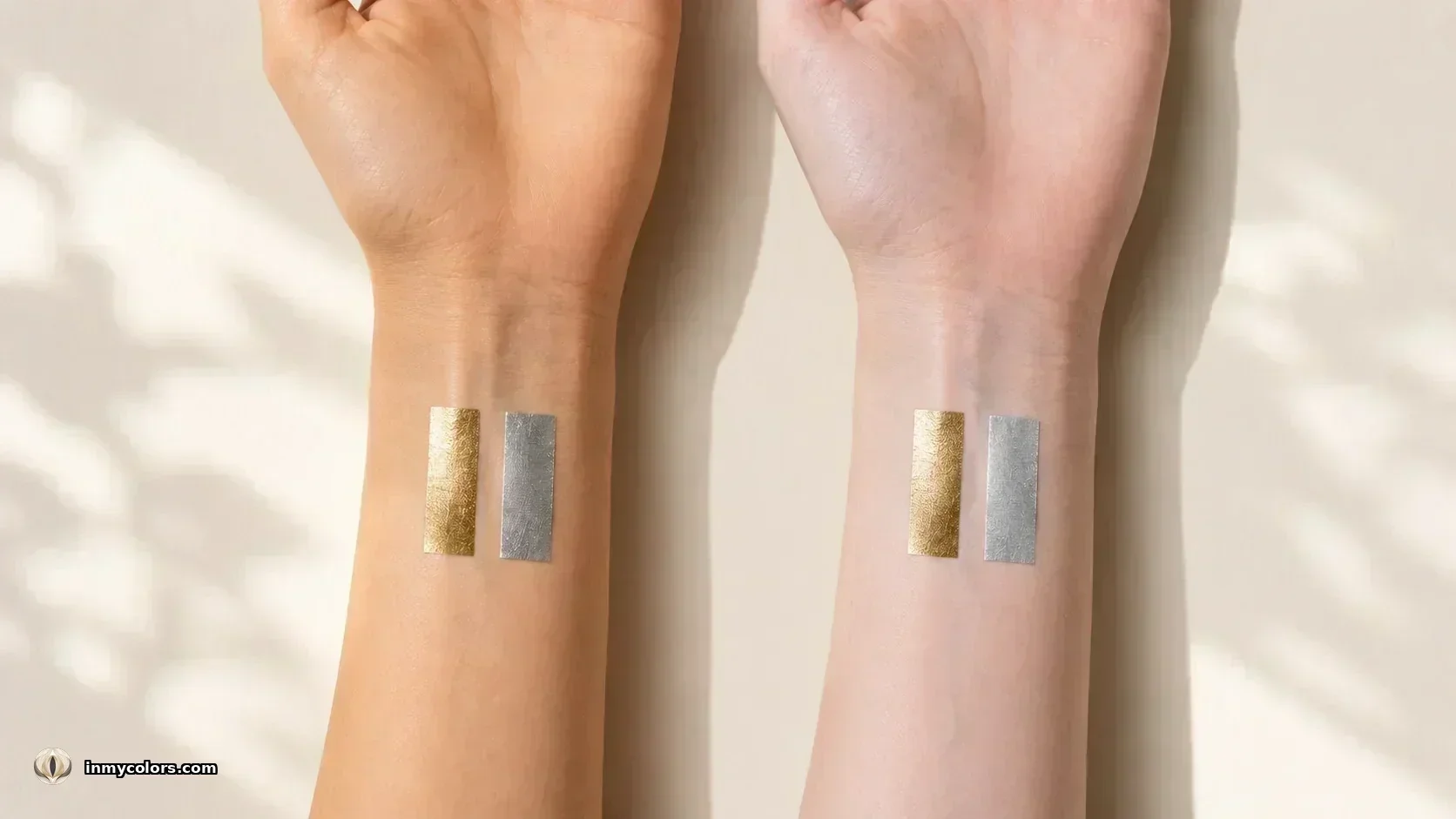 Gold vs silver jewellery test for warm and cool skin undertone — Spring suits gold, Summer suits silver