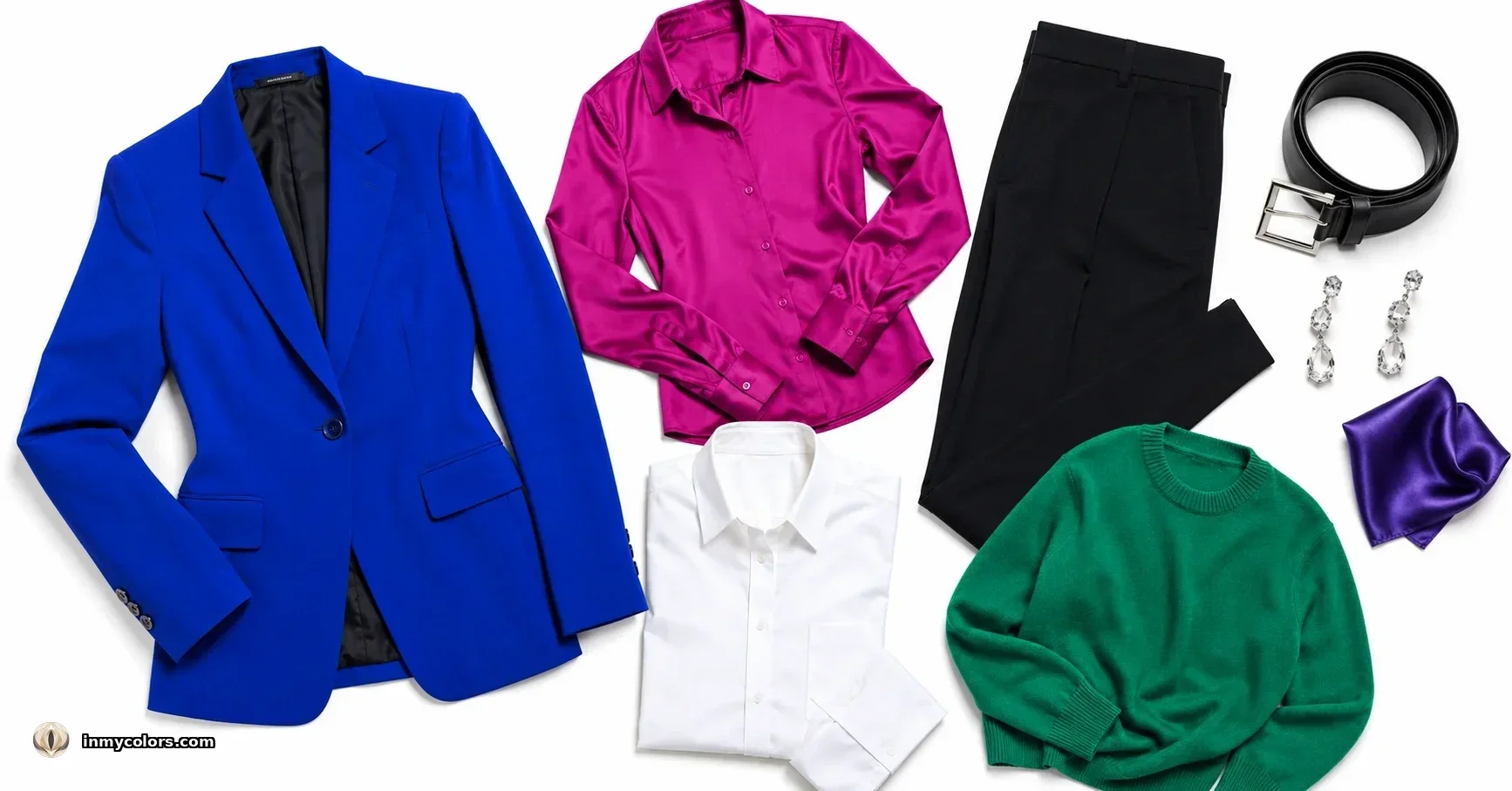 Bright Winter wardrobe capsule — vivid fuchsia, cobalt and pure white pieces
