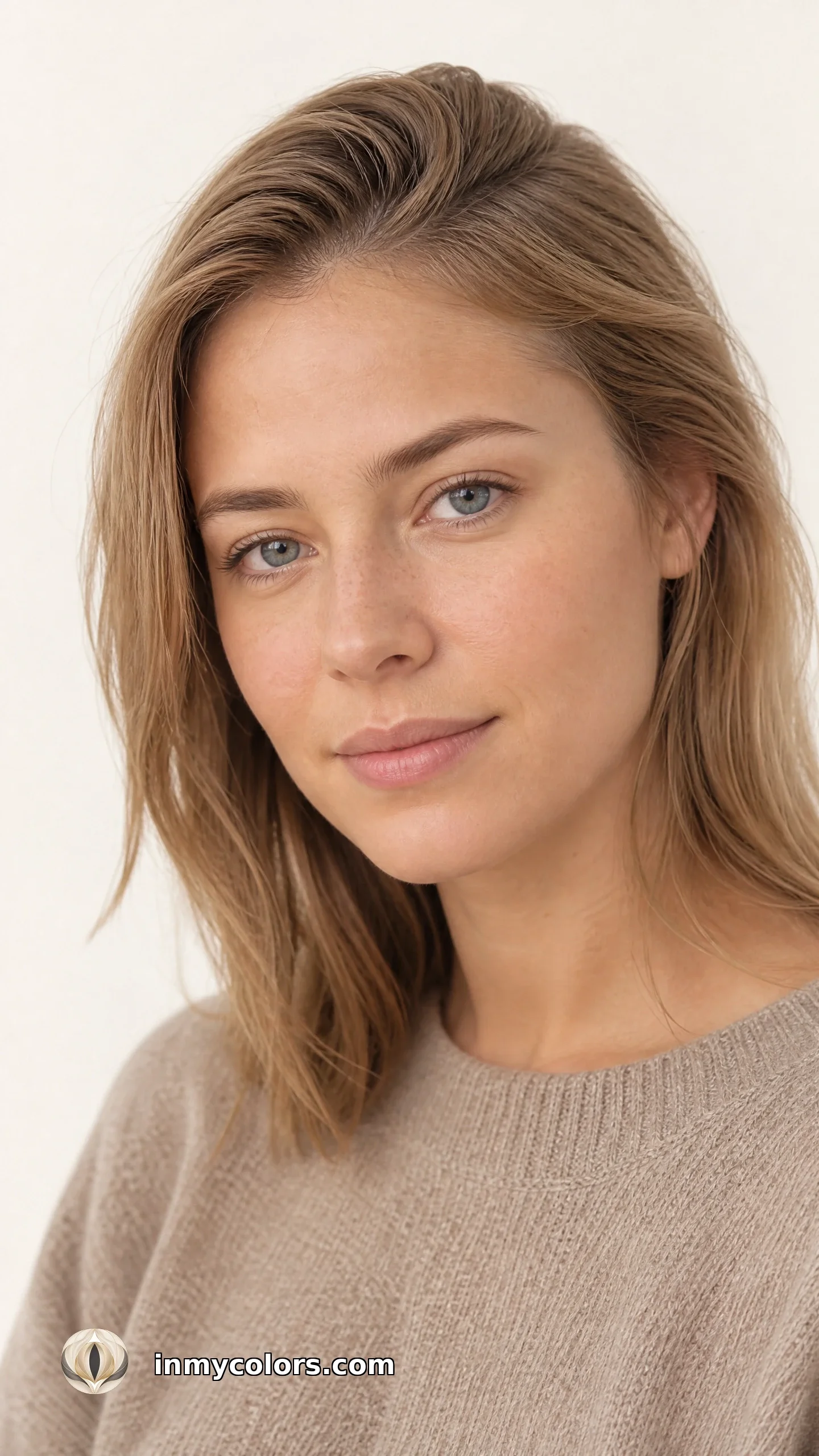 Low contrast colouring example — typical Summer-type soft features that blend together