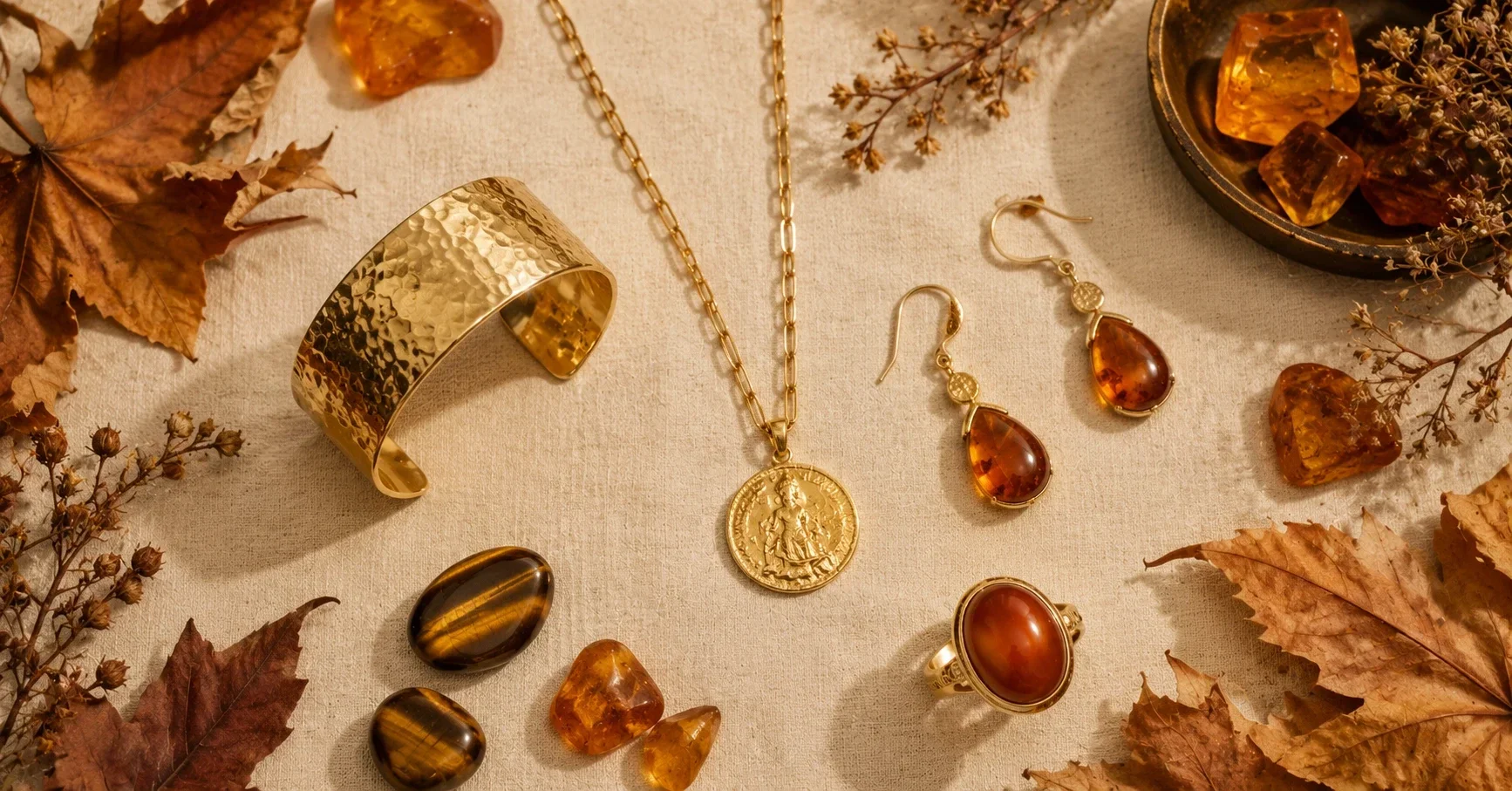 Jewellery for Autumn Seasons: Antique Gold, Earthy Gems and Warm Richness