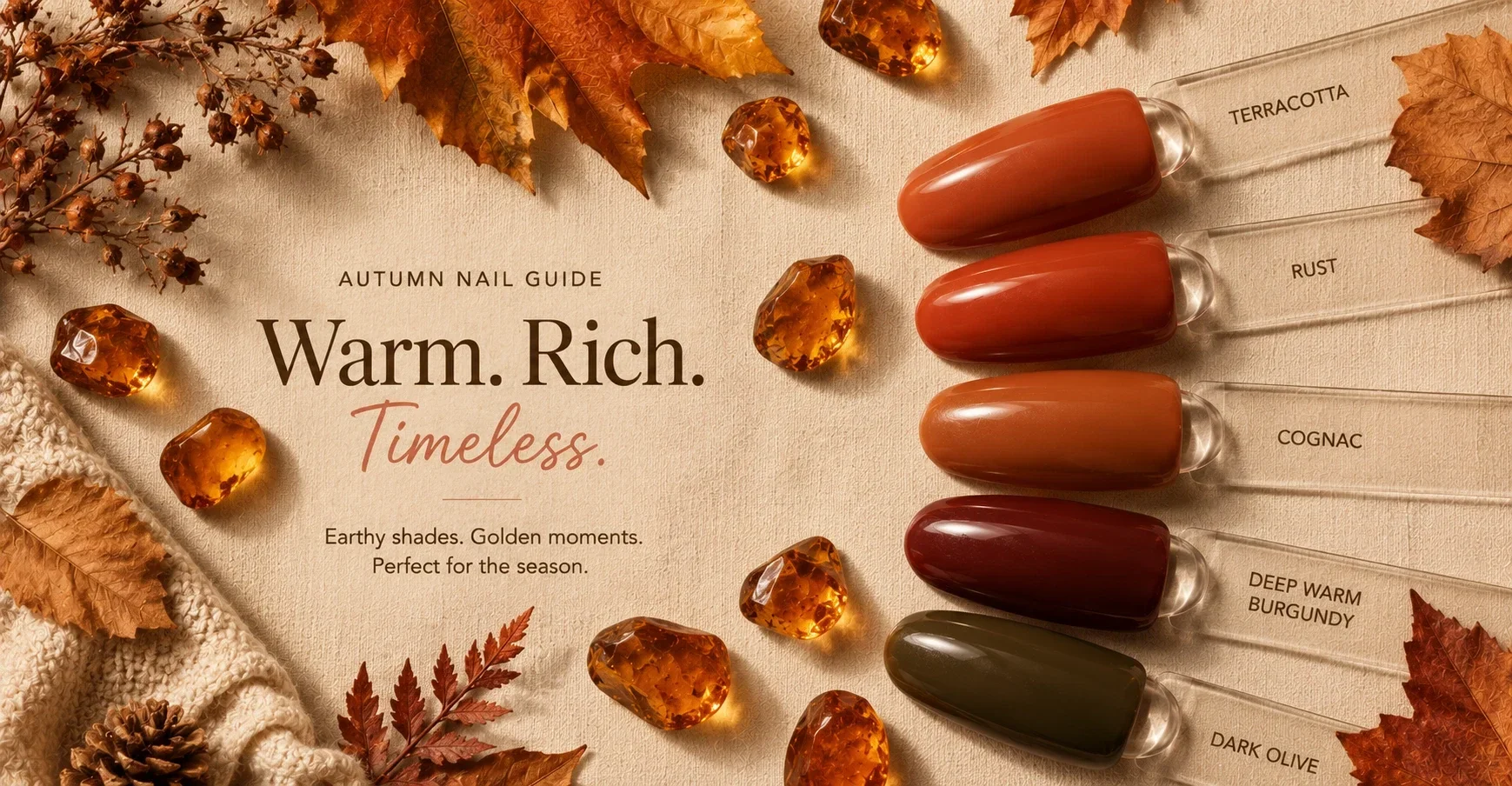 Nail Colours for Autumn Seasons: Earthy, Rich and Warm