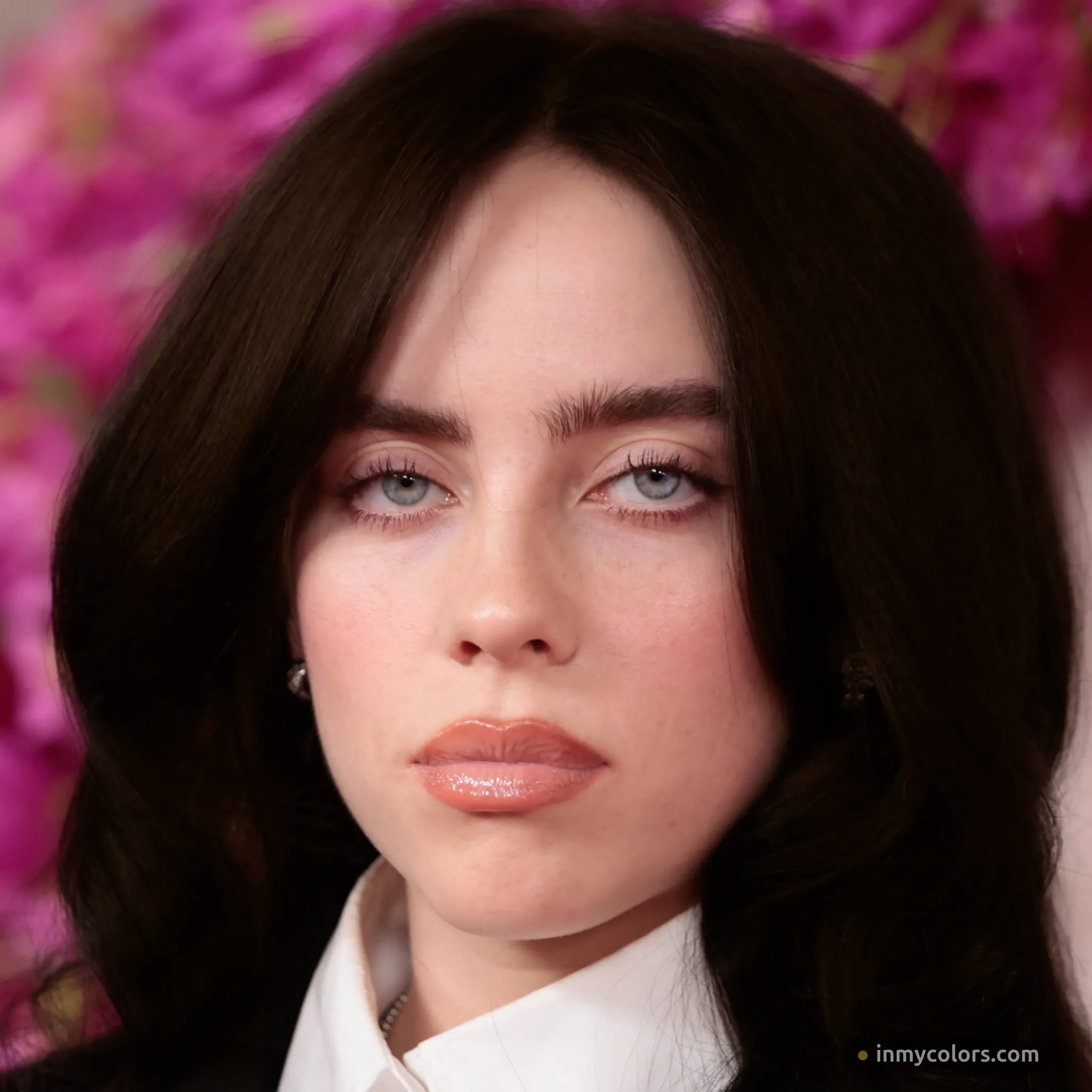 Billie Eilish with near-black hair — her most iconic and most flattering look