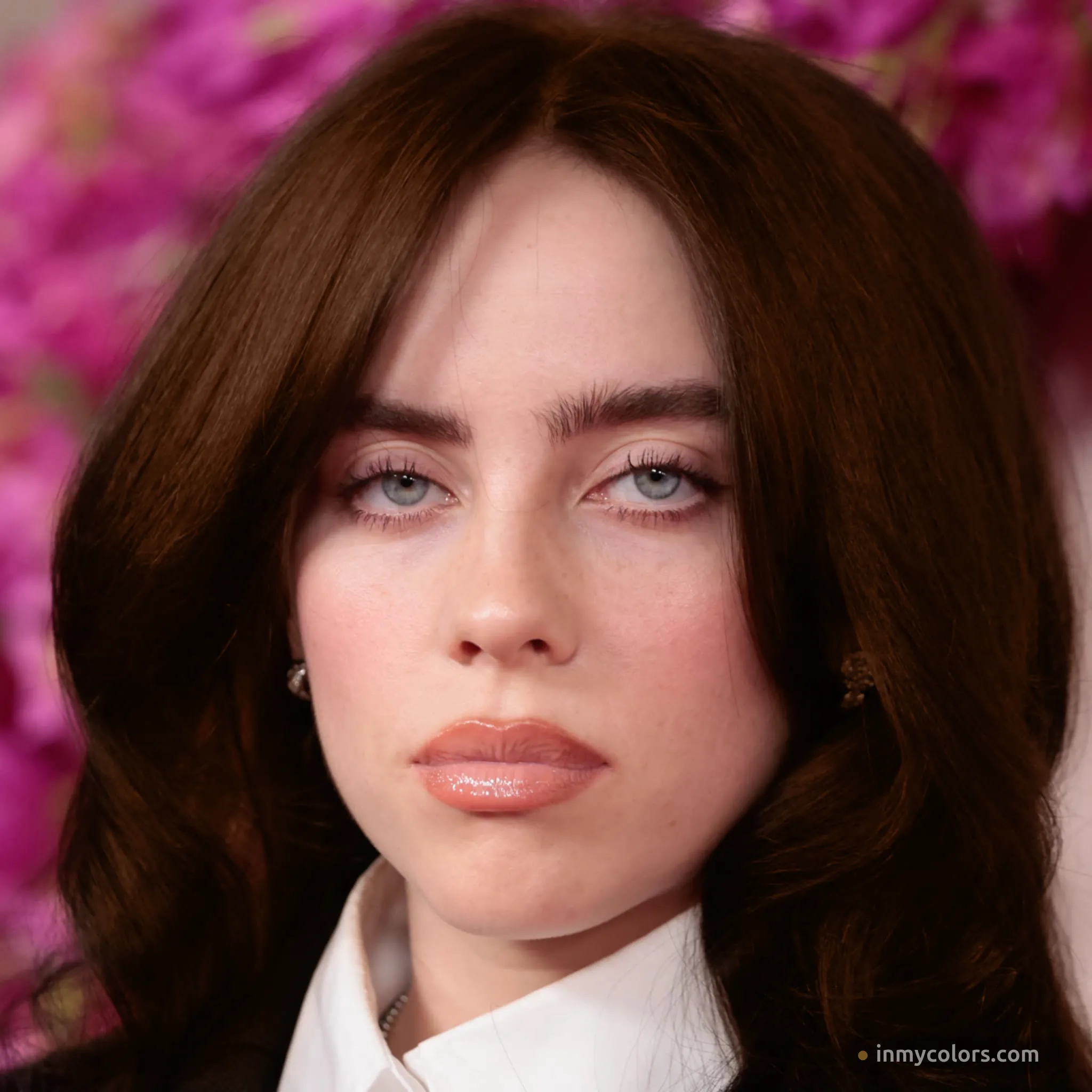 Billie Eilish with warm brown hair — functional but not electric