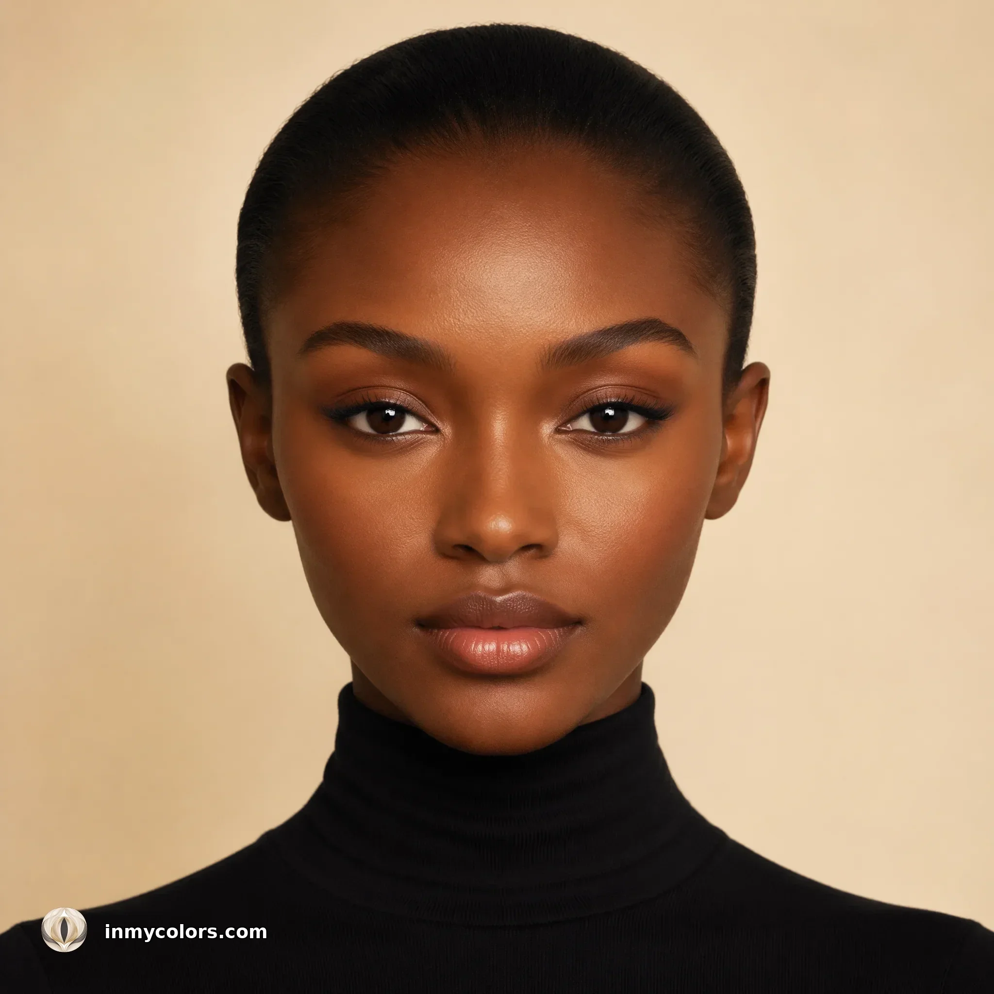 Base portrait for inverted triangle face shape blusher placement guide