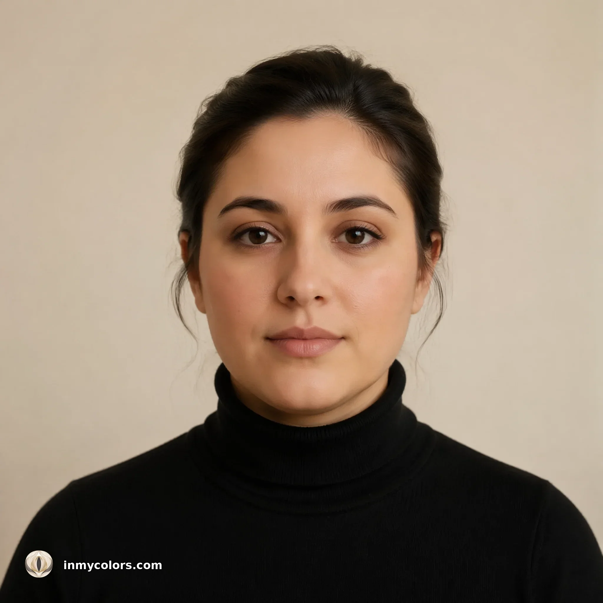 Base portrait for round face shape blusher placement guide