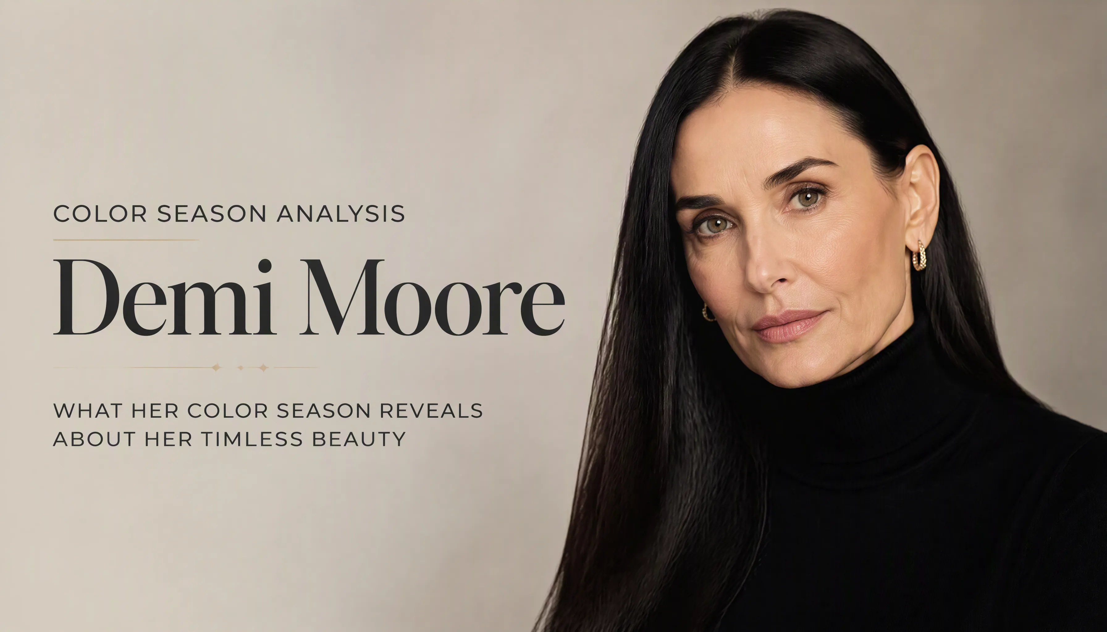 Demi Moore Colour Analysis: Deep Winter Season Revealed