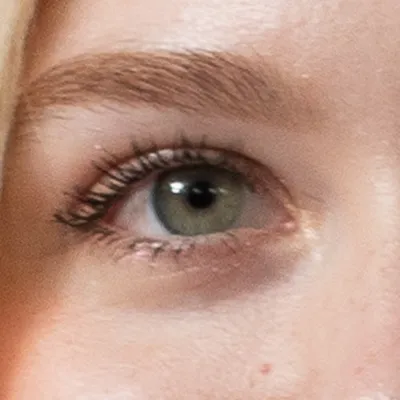 Elle Fanning's eyes — pale warm blue, delicate Light Spring quality