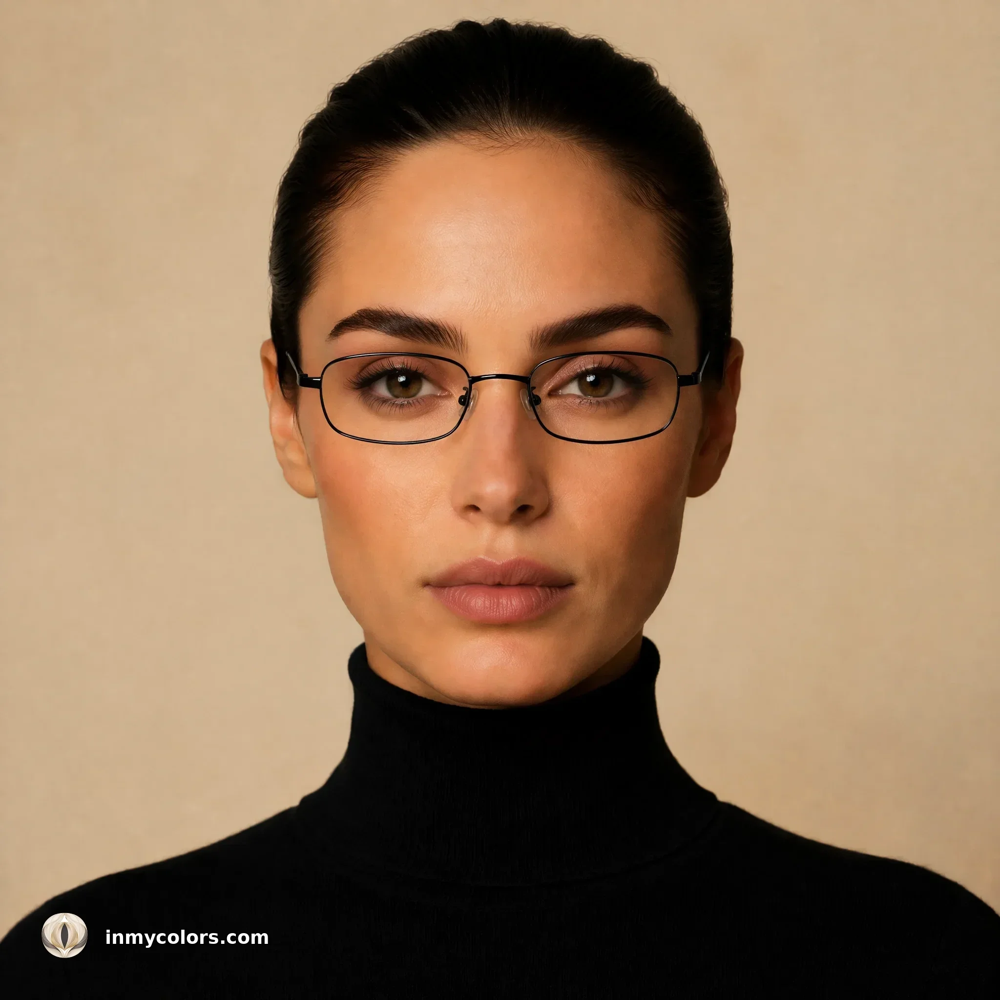 Oval face shape wearing rectangular frames — recommended choice