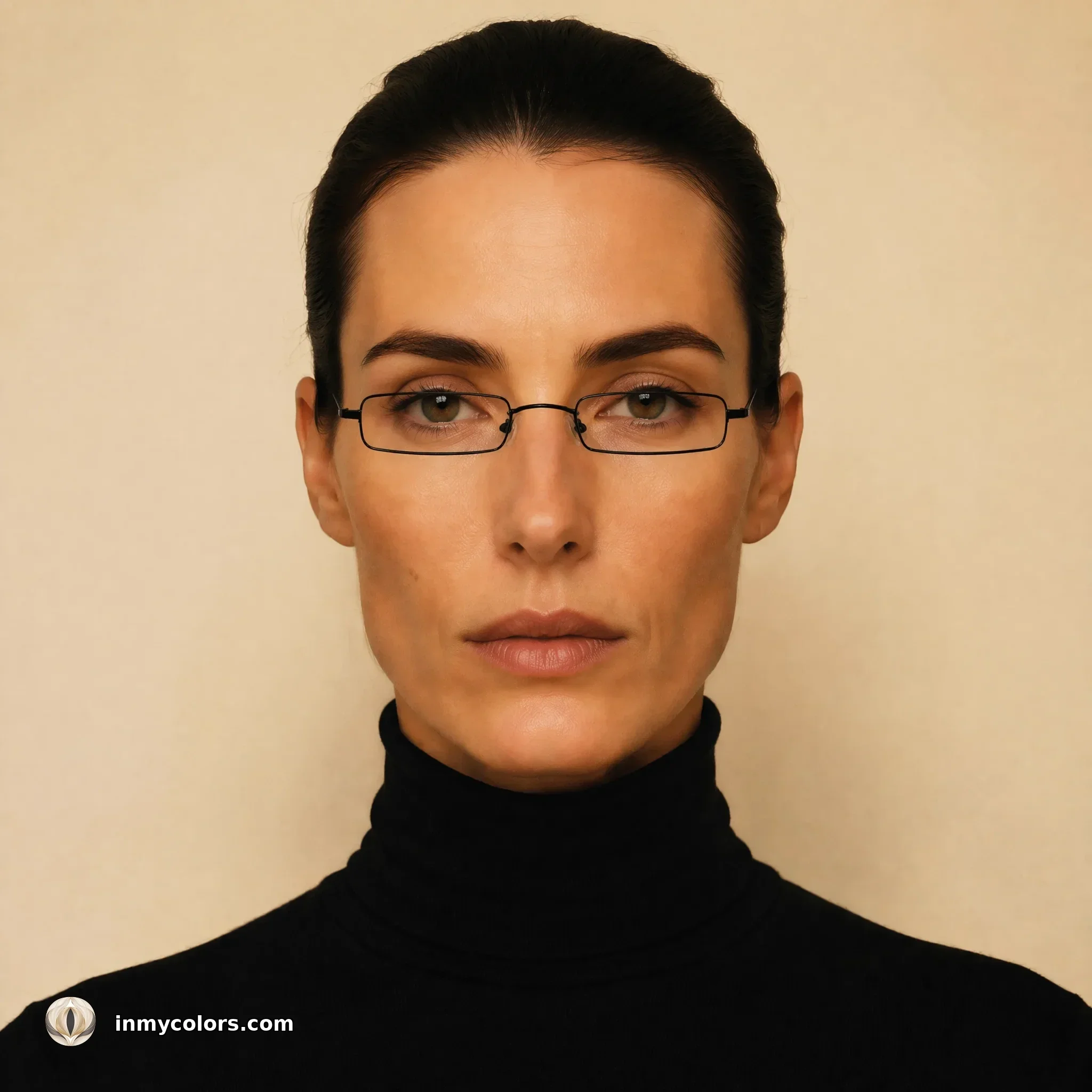 Rectangular face shape wearing narrow frames that extend the face's vertical lines — what to avoid
