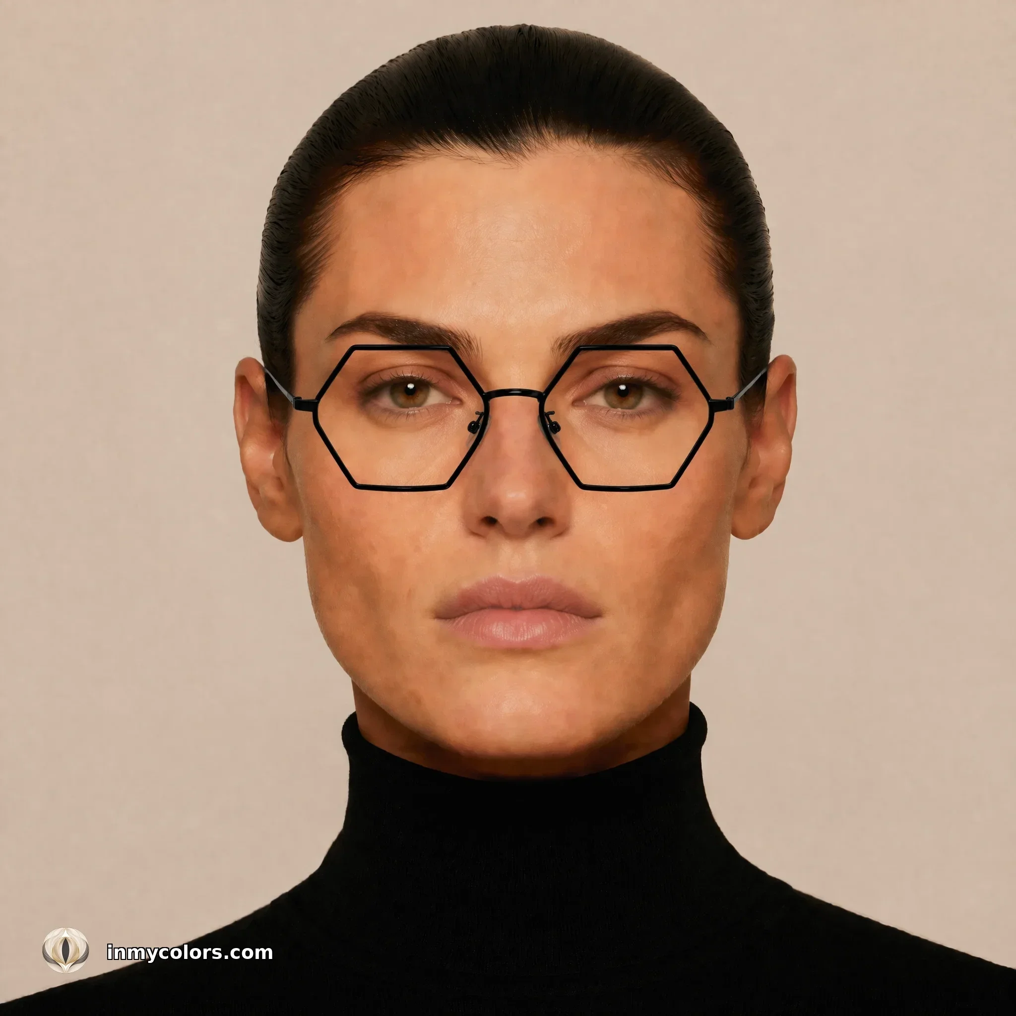 Square face shape wearing geometric frames that reinforce angularity — what to avoid