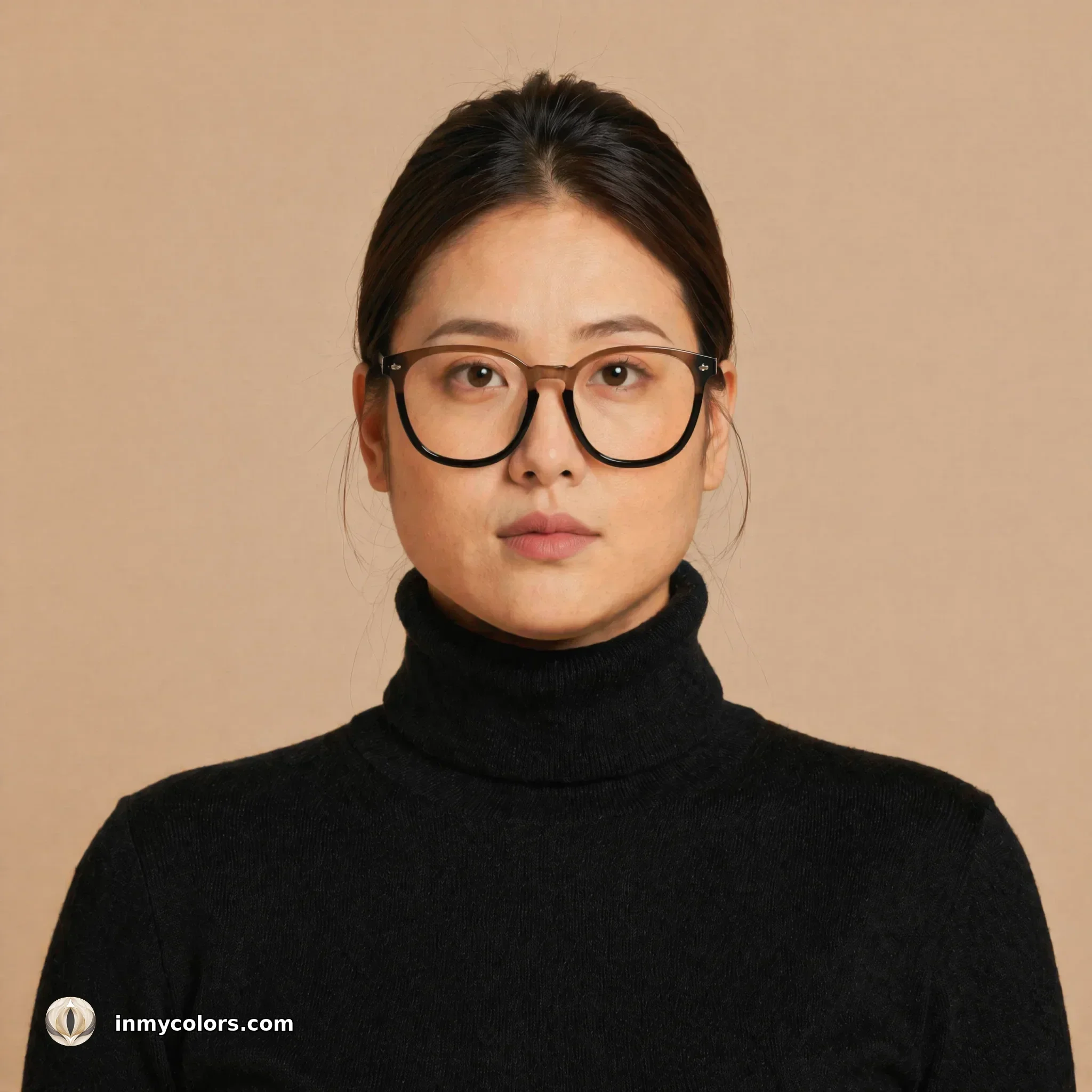 Triangular face shape wearing oversized frames wider than the upper face — what to avoid