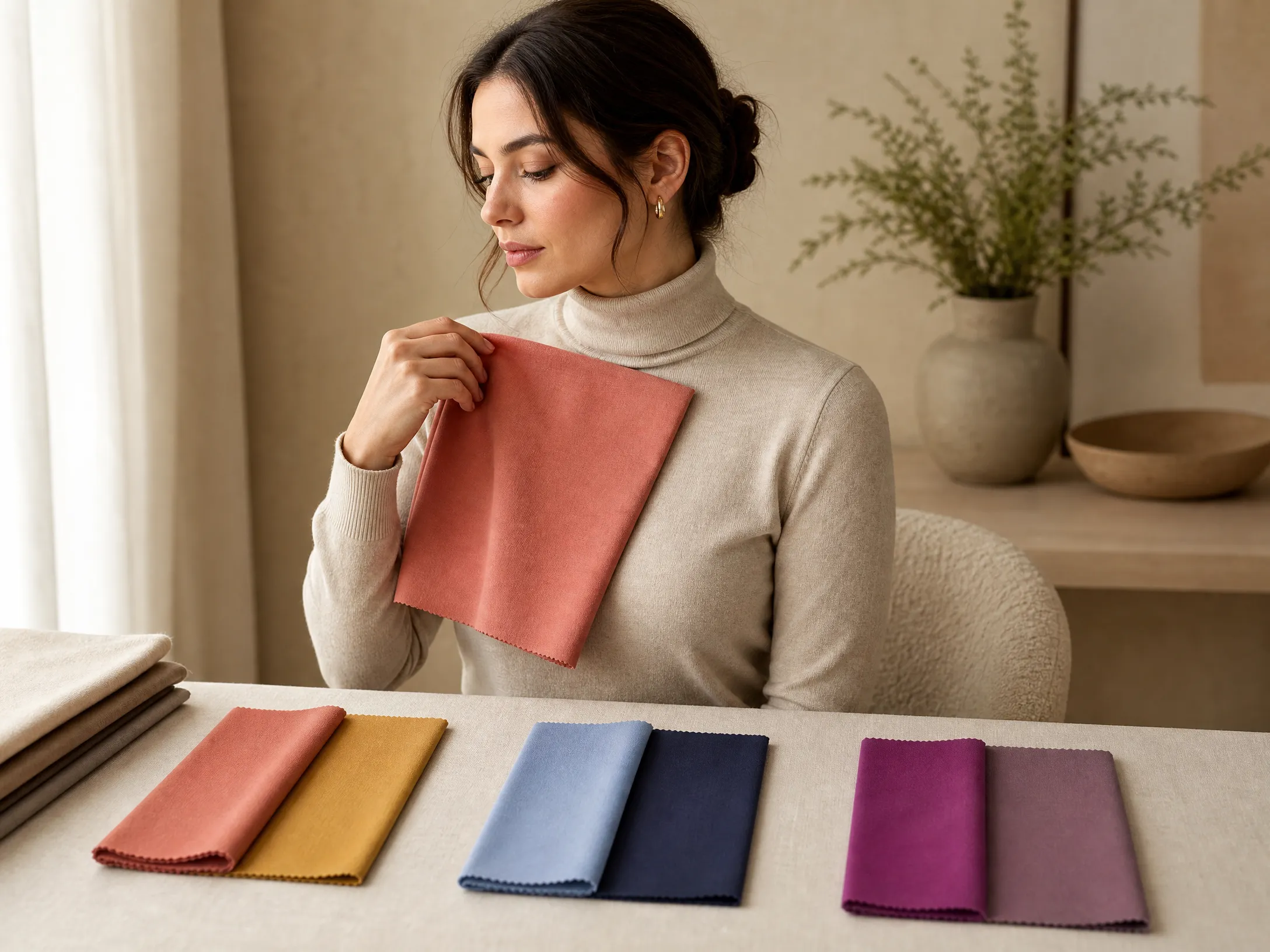 The three-step draping sequence: temperature → depth → chroma, each step narrowing the result