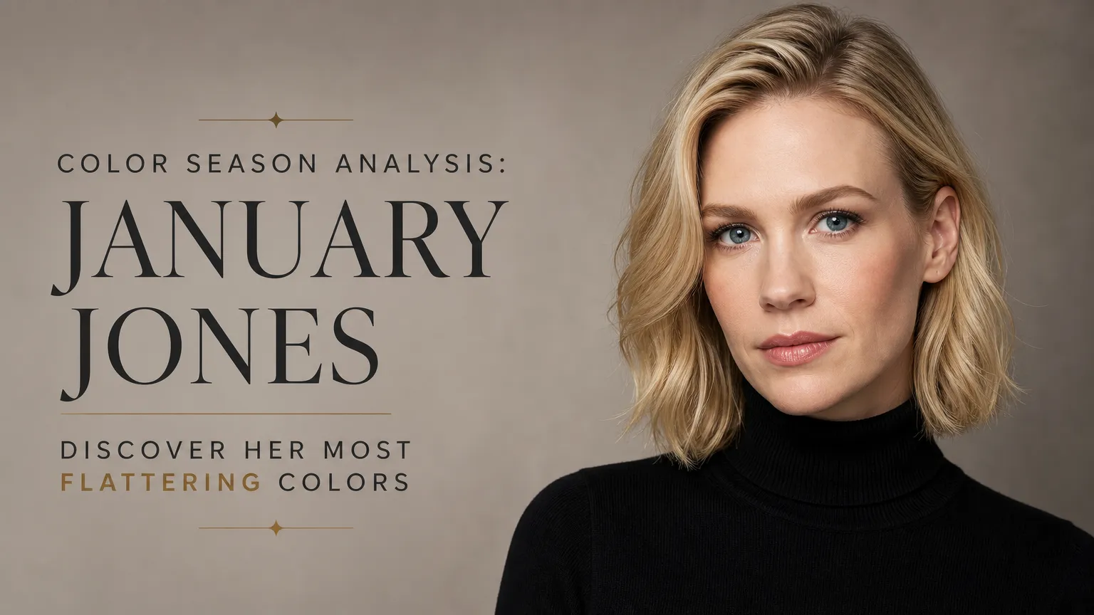 January Jones Colour Analysis: True Summer Season Confirmed