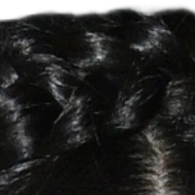 Jennie's natural hair — blue-black, cool and very dark