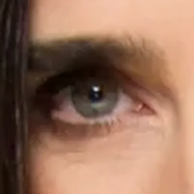 Jennifer Connelly's eyes — vivid deep blue, striking True Winter quality