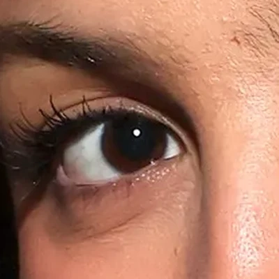 Olivia Rodrigo's eyes — near-black, deep and cool