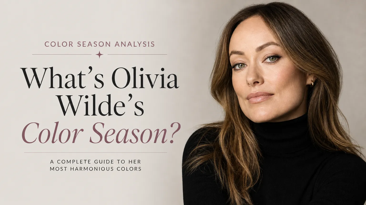 Olivia Wilde Colour Analysis: Soft Summer Season Revealed