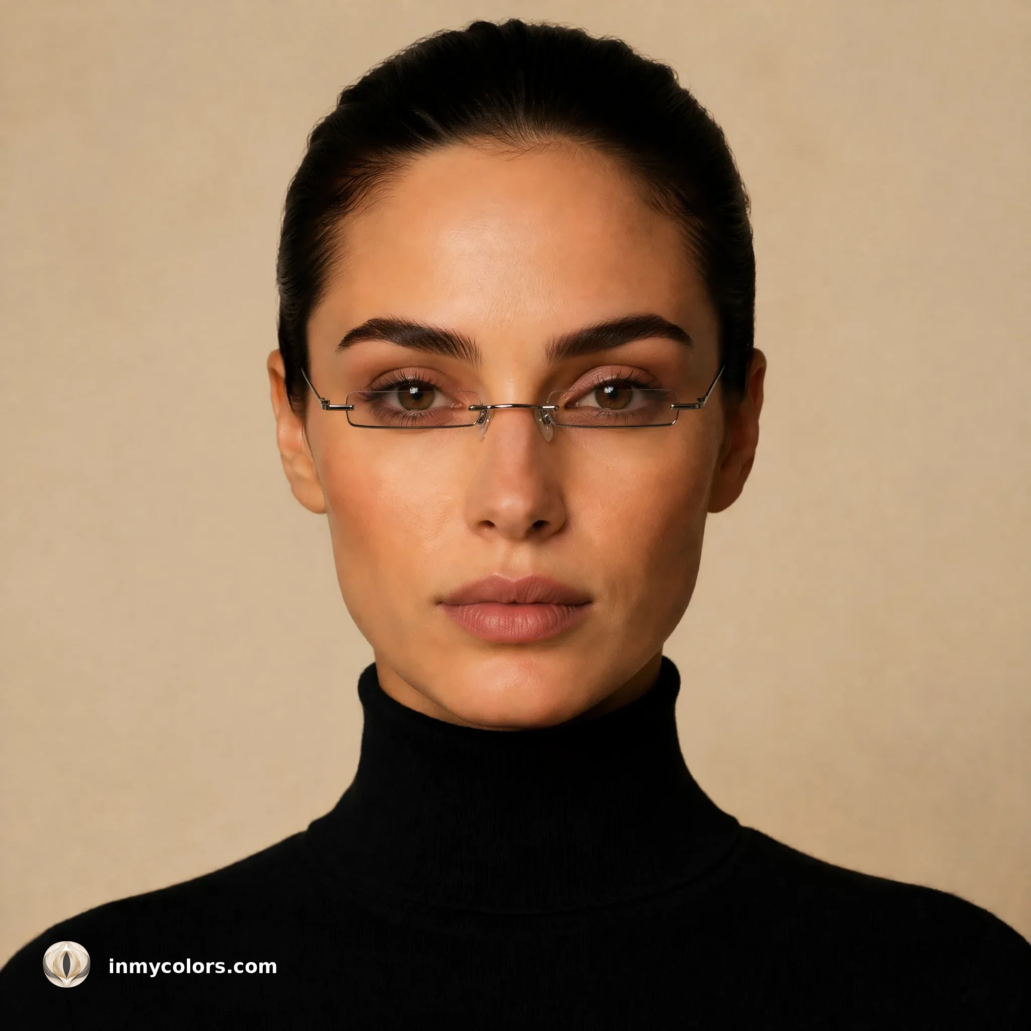 Oval face shape wearing tiny frames that appear lost on the face — what to avoid