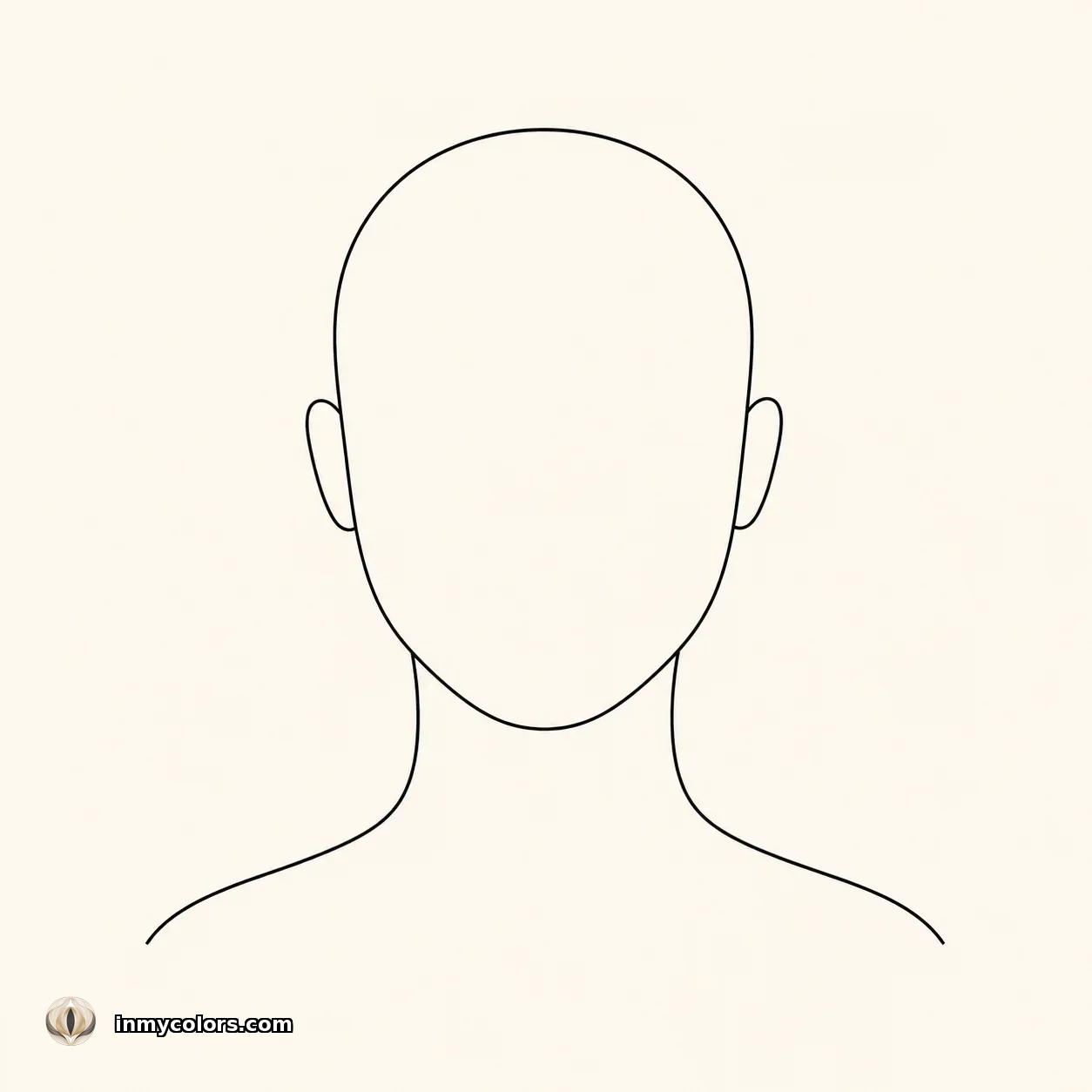 Diagram illustrating the proportions of a oval face shape