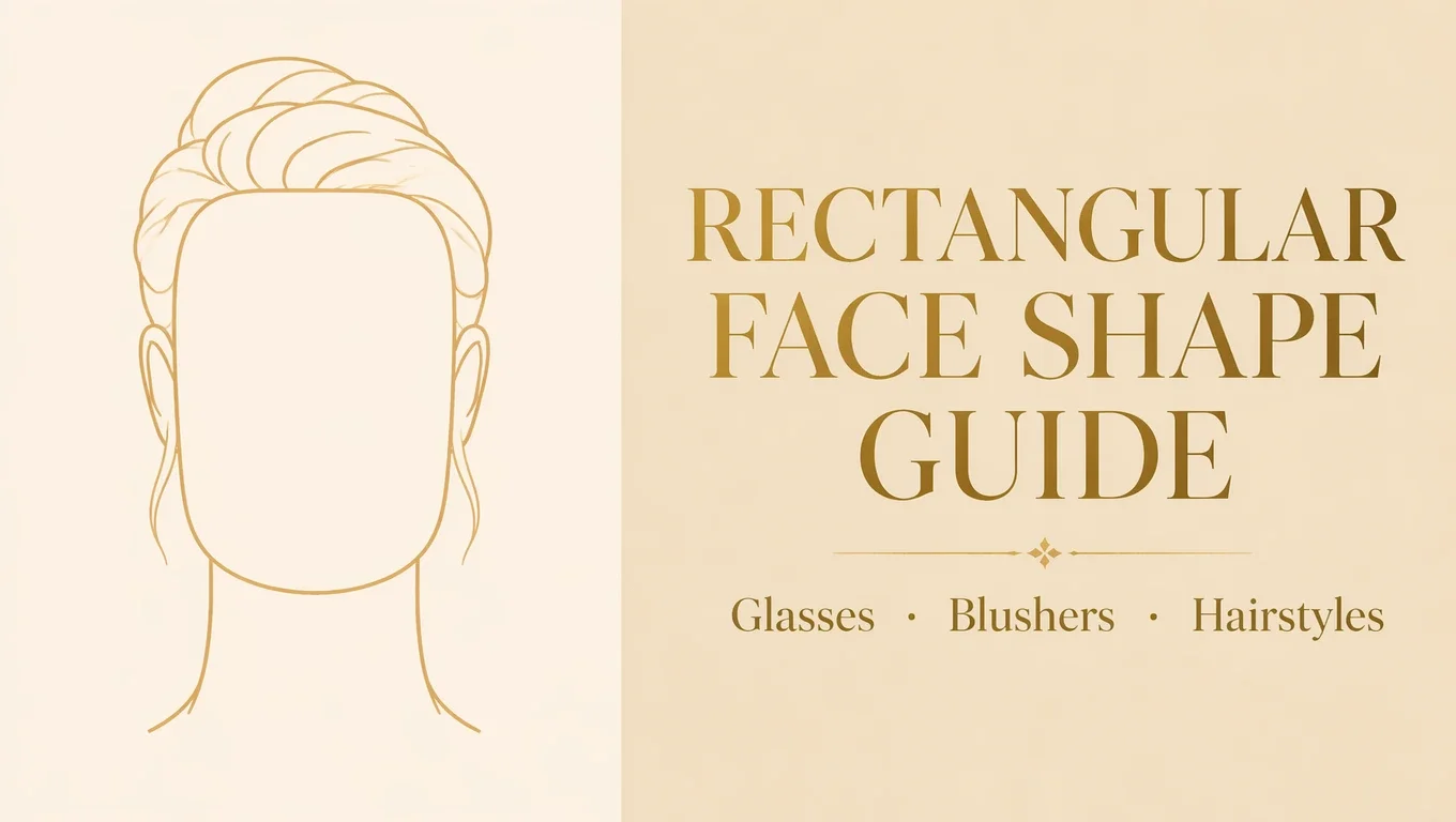 Rectangular Face Shape: The Complete Style Guide for Glasses, Blusher & Hair