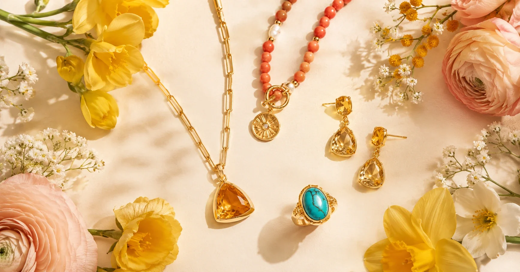 Jewellery for Spring Seasons: Gold, Warm Gems and Sunlit Colour