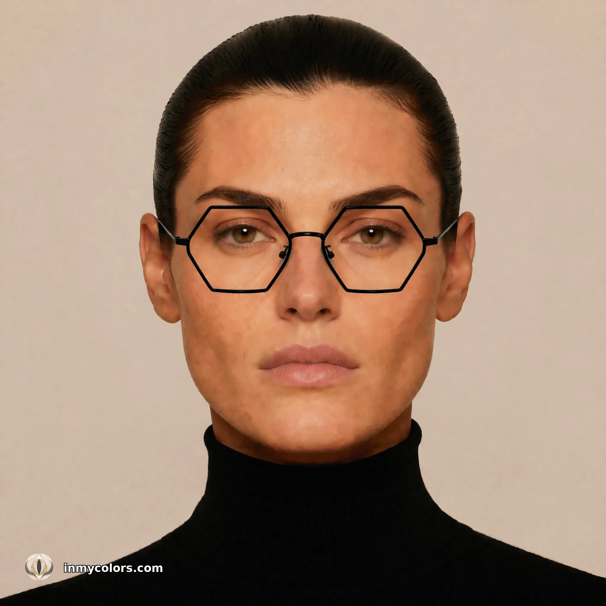 Square face shape wearing geometric frames that reinforce angularity — what to avoid