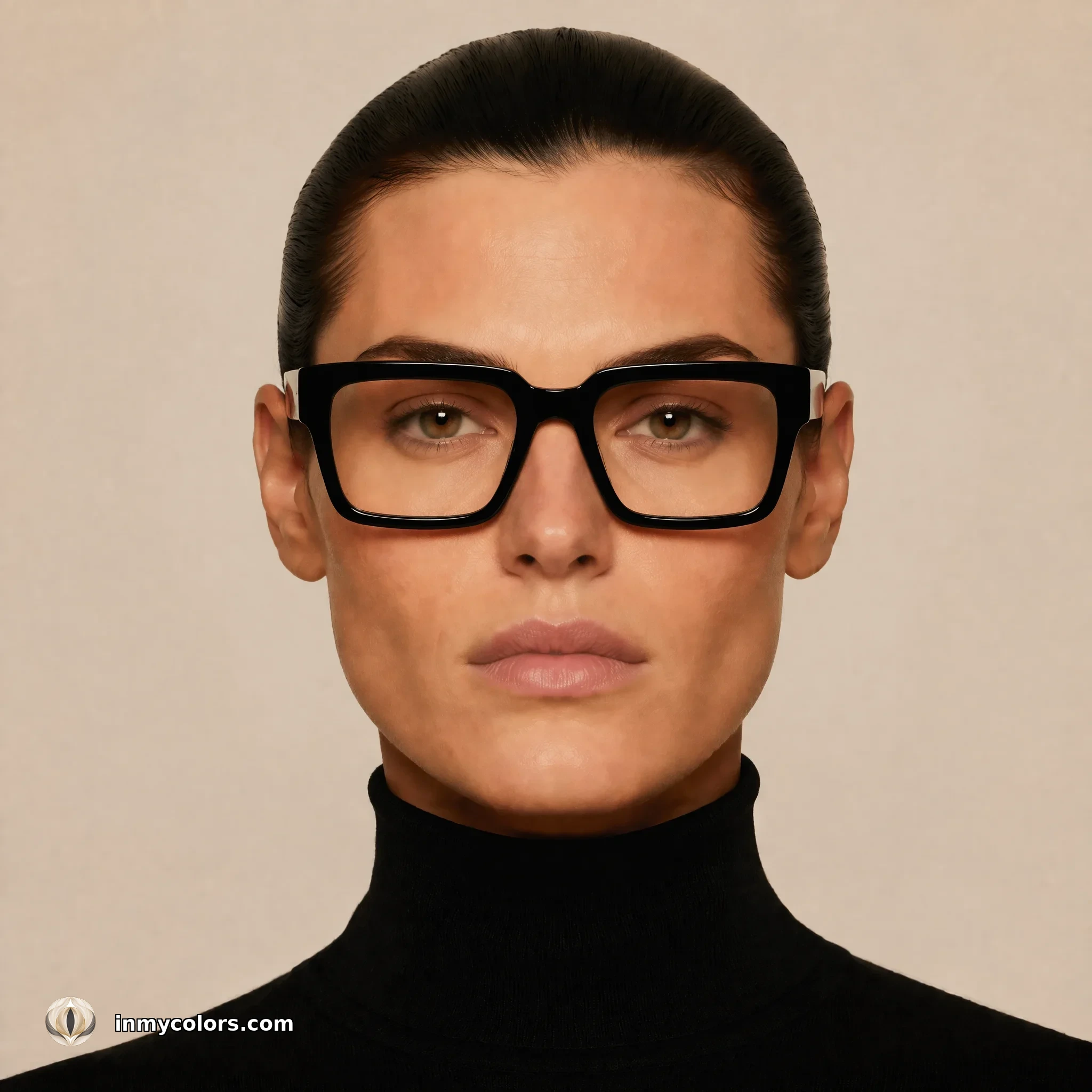 Square face shape wearing square frames that match the jaw's lines — what to avoid