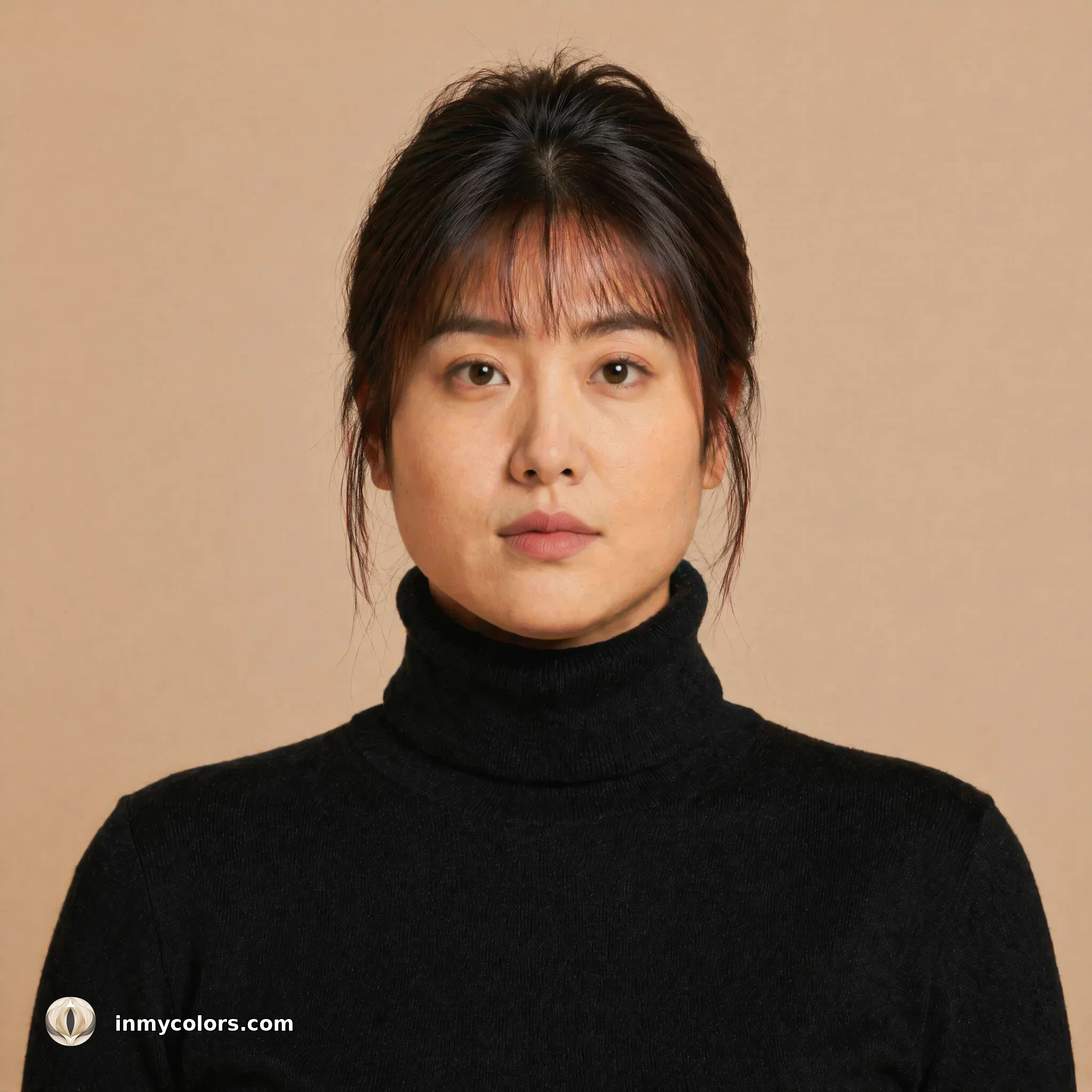 Triangular face shape with recommended hairstyle