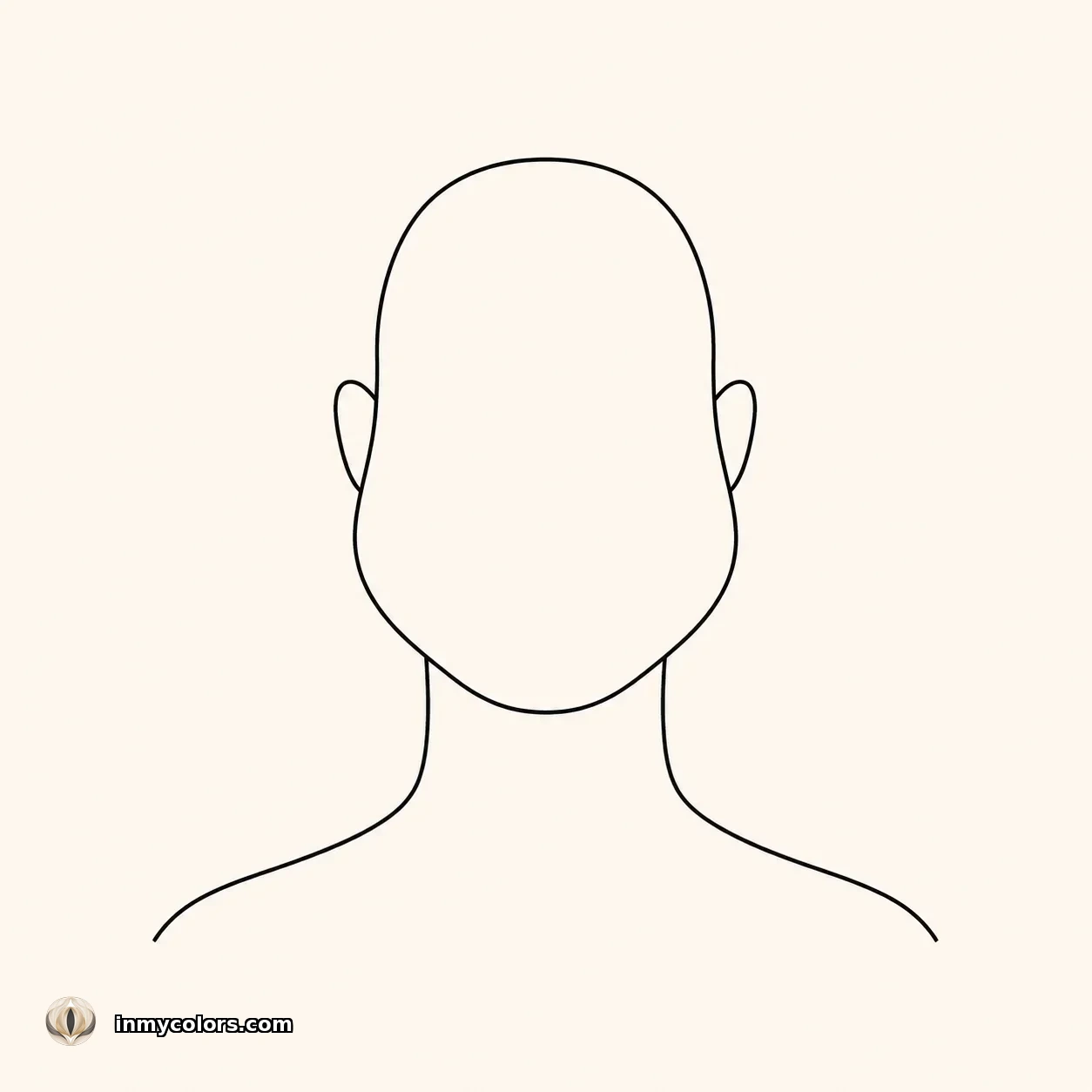 Diagram illustrating the proportions of a triangular face shape