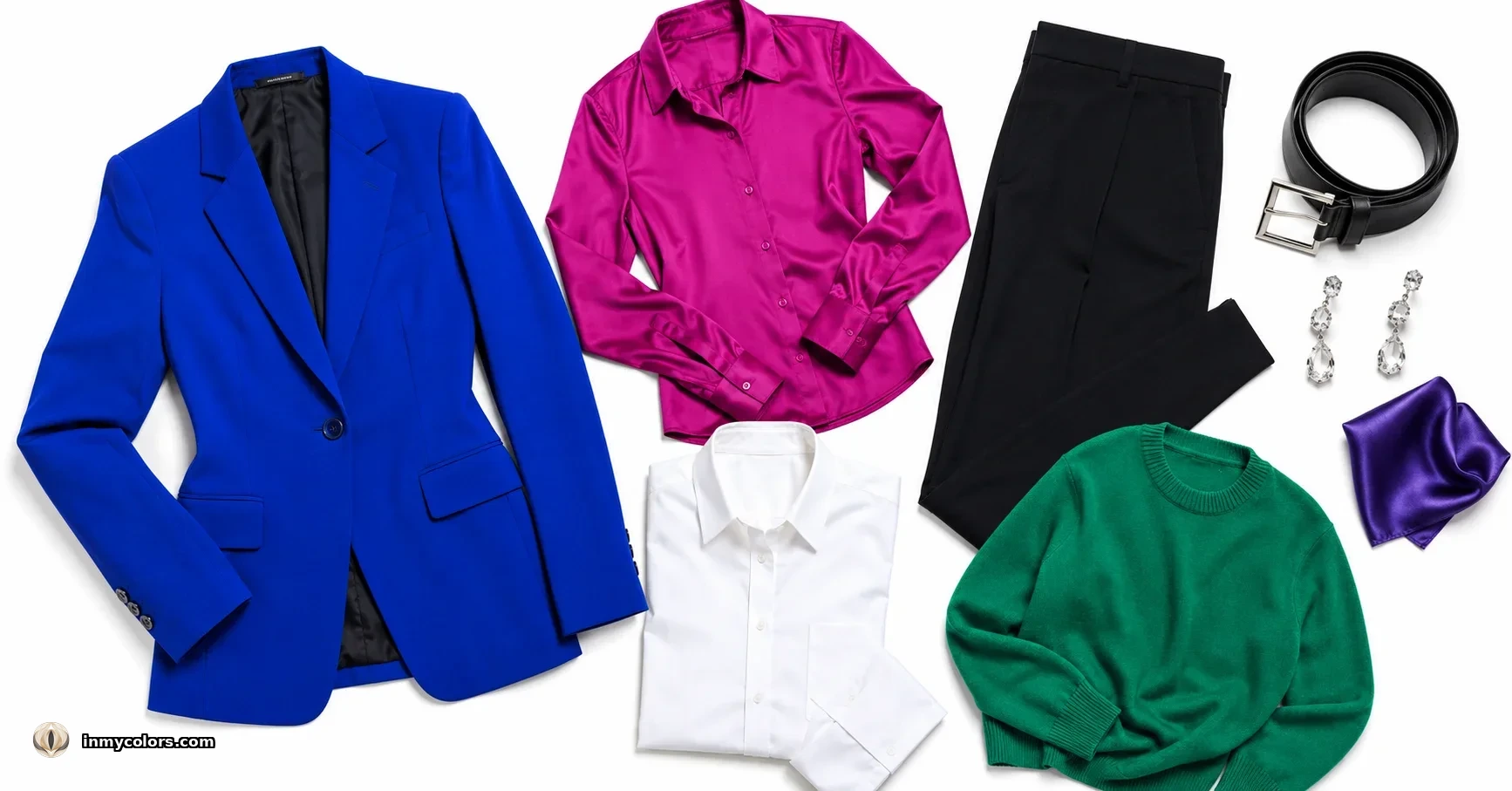 Bright Winter wardrobe capsule — vivid fuchsia, cobalt and pure white pieces
